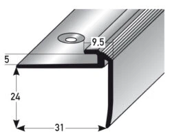 Profilé De Finition à Emboîter Avec Nez Pour Sol Design | Alu Anodisé | à Visser