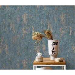 Erismann | Casual Chic | 10273-08 | Papier Peint Intissé | Uni | 0.53 X 10.05 M | Bleu -Maison Décorer Magasin 10273 08 04