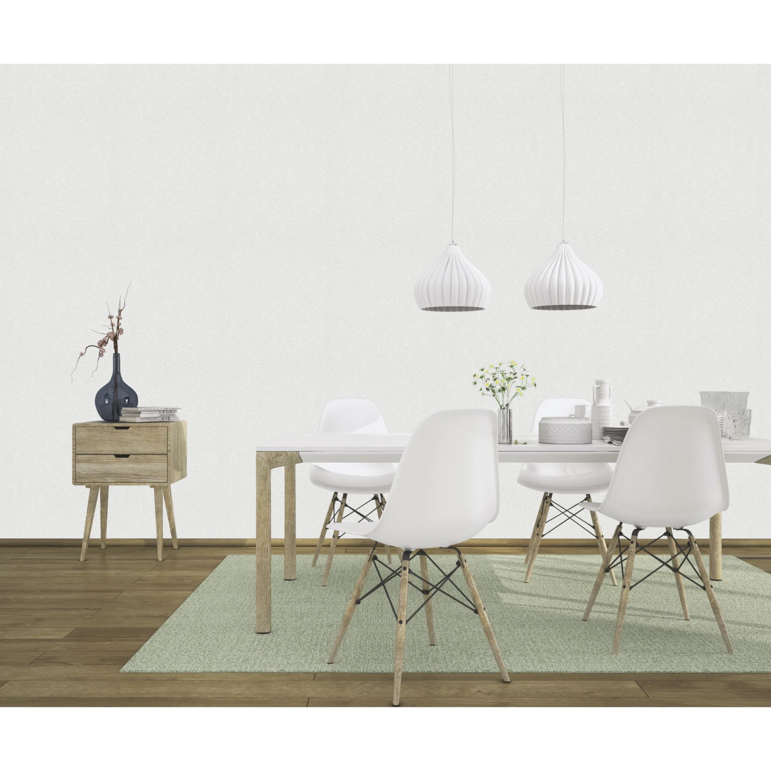 Rasch Wallton 2020 | 177515 | Papier Peint Intissé Enduit | 0.53 M X 10.05 M | Blanc 4 Rasch Wallton 2020 | 177515 | Papier Peint Intissé Enduit | 0.53 M X 10.05 M | Blanc – Image 4