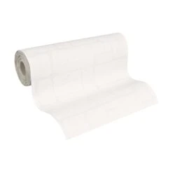 A.S. Creation Simply White 4 | 204042 | Papier Peint Papier Uni | 0.53 M X 10.05 M | Blanc