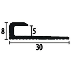 Profil D'arrêt | 30 X 5 X 2600 Mm | Profilé En Alu | Profilé De Finition | Lisse | Non Percé