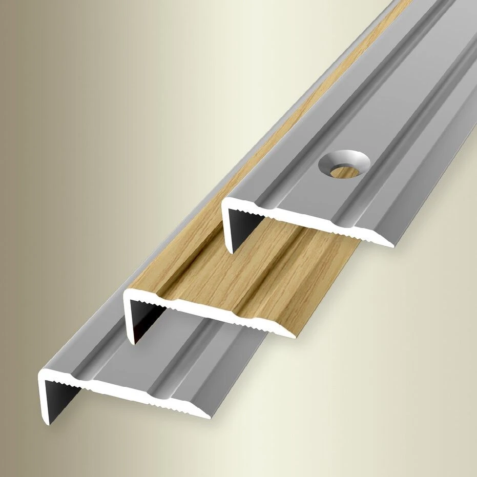 PROVISTON | Nez De Marche | Largeur:24.5 Mm | Hauteur:0 - 7 Mm | Aluminium | Strié | Autoadhésif 2 PROVISTON | Nez De Marche | Largeur:24.5 Mm | Hauteur:0 - 7 Mm | Aluminium | Strié | Autoadhésif – Image 2