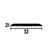 PROVISTON | Barre De Seuil | Largeur:32 Mm | H:0 - 99 Mm | Longueur:1000 Mm | Aluminium | Lisse