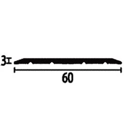 PROVISTON | Barre De Seuil | Largeur:60 Mm | H:0 - 99 Mm | Longueur:1000 Mm | Alu Anodisé | Lisse