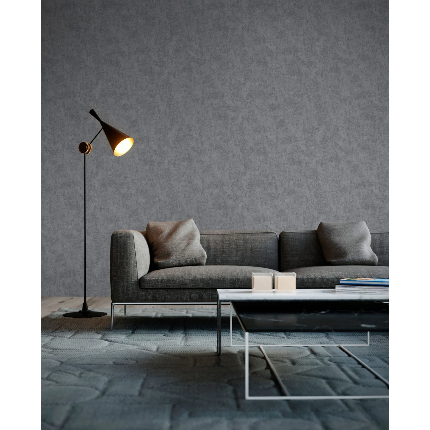 A.S. Creation Elements | 224019 | Papier Peint Intissé Effet Béton | 0.53 M X 10.05 M | Gris 4 A.S. Creation Elements | 224019 | Papier Peint Intissé Effet Béton | 0.53 M X 10.05 M | Gris – Image 4