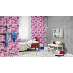 Rasch Kids & Teens III | 226751 | Imitation Pierre & Béton | 0.53 M X 10.05 M | Argent Métallisé -Maison Décorer Magasin 226751 room 5