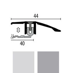 Küberit 286 SK PPS-Champion 4.0 | Profilé De Rattrapage Strié | Large:44 Mm | Épaisseur: 6.5-16 Mm