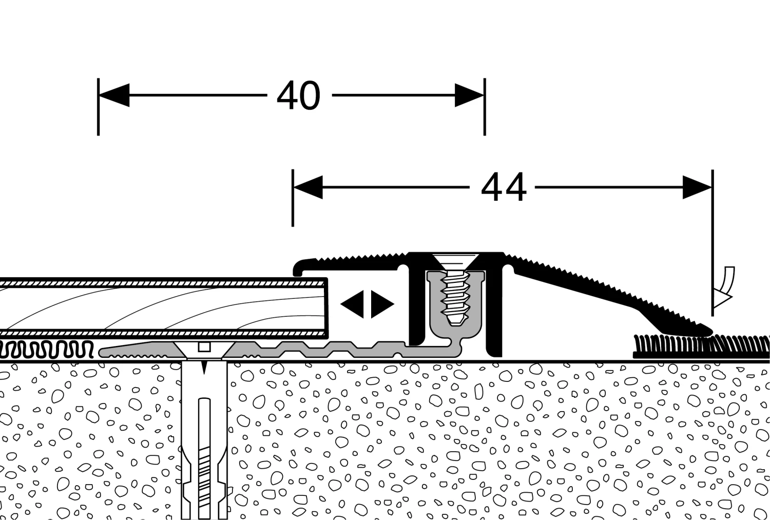 Küberit 286 PPS-Champion 4.0 | Barre De Seuil | Large:44 Mm | Profil Rattrapage | Hauteur:6.5-16 Mm 2 Küberit 286 PPS-Champion 4.0 | Barre De Seuil | Large:44 Mm | Profil Rattrapage | Hauteur:6.5-16 Mm – Image 2