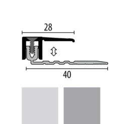 Küberit 287 N/SK PPS-Champion 4.0 | Profilé De Finition | Dénivelé Parquet | Epaisseur:6.5-16 Mm