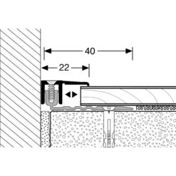 Küberit 287 PPS-Champion 4.0 | Profilé De Rattrapage | Largeur:22 Mm | Epaisseur:6.5-16 Mm