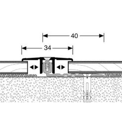 Küberit 288 PPS-Champion 4.0 | Profilé De Rattrapage Parquet | Largeur:34 Mm | Épaisseur:6.5-16 Mm