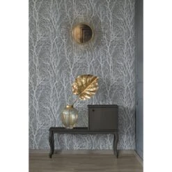 A.S. Creation New Life | 300943 | Papier Peint Intissé Floral | 0.53 M X 10.05 M | Argent -Maison Décorer Magasin 300943 4