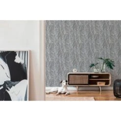 A.S. Creation New Life | 300943 | Papier Peint Intissé Floral | 0.53 M X 10.05 M | Argent -Maison Décorer Magasin 300943 5