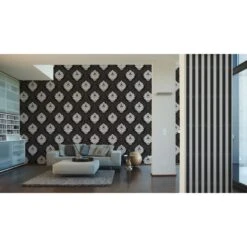 A.S. Creation Bling Bling | 313959 | Papier Peint Intissé Dessins & Motifs | 0.53 M X 10.05 M | Noir
