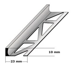Équerre De Finition Carrelage | Hauteur 2 - 30 Mm | Largeur 23 Mm | Alu