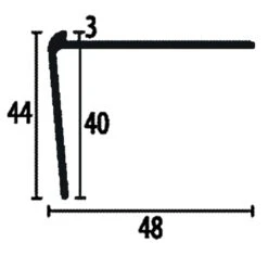 PROVISTON | Nez De Marche | Largeur:48 Mm | Hauteur:3 Mm | Alu Anodisé | Percé