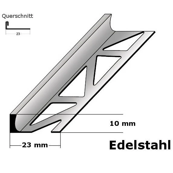 Équerre De Finition Carrelage | Hauteur 2 - 30 Mm | Largeur 23 Mm | Inox 1 Équerre De Finition Carrelage | Hauteur 2 - 30 Mm | Largeur 23 Mm | Inox