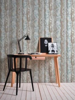 A.S. Creation Elements | 361191 | Papier Peint Bois Intissé | 0.53 M X 10.05 M | Bleu -Maison Décorer Magasin 361191 5