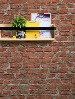 A.S. Creation Elements | 361392 | Papier Peint Intissé Pierre Brique | 0.53 M X 10.05 M | Rouge