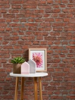 A.S. Creation Elements | 361392 | Papier Peint Intissé Pierre Brique | 0.53 M X 10.05 M | Rouge -Maison Décorer Magasin 361392 7