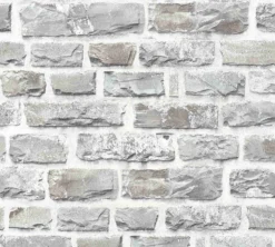 A.S. Creation Elements | 361403 | Papier Peint Intissé Pierre Brique | 0.53 M X 10.05 M | Gris -Maison Décorer Magasin 361403 4 scaled