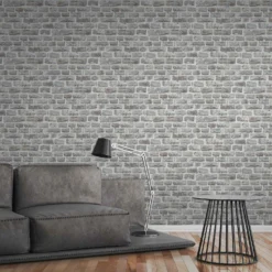 A.S. Creation Elements | 361403 | Papier Peint Intissé Pierre Brique | 0.53 M X 10.05 M | Gris -Maison Décorer Magasin 361403 7 scaled