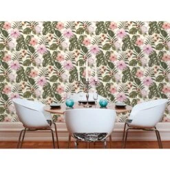 A.S. Creation Michalsky Dream Again | 365181 | Papier Peint Intissé Floral | 0.53 M X 10.05 M | Vert -Maison Décorer Magasin 365181 4