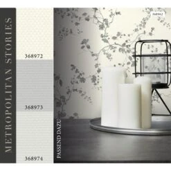 A.S. Creation Metropolitan Stories | 368962 | Papier Peint Intissé Floral | 0.53 M X 10.05 M | écru -Maison Décorer Magasin 368962 5