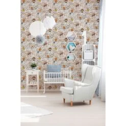 A.S. Creation Boys & Girls 6 | 369871 | Papier Peint Imitation Brique Pierre En Papier | Marron -Maison Décorer Magasin 369871 4