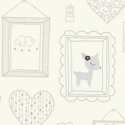 A.S. Creation Boys & Girls 6 | 369911 | Papier Peint Intissé Animaux | 0.53 M X 10.05 M | écru