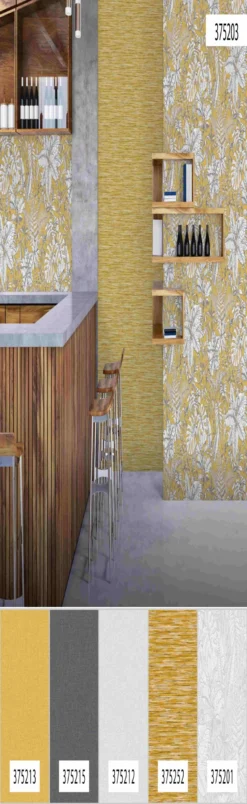 A.S. Creation Daniel Hechter 6 | 375203 | Papier Peint Intissé Floral | 0.53 M X 10.05 M | Jaune -Maison Décorer Magasin 375203 6 scaled