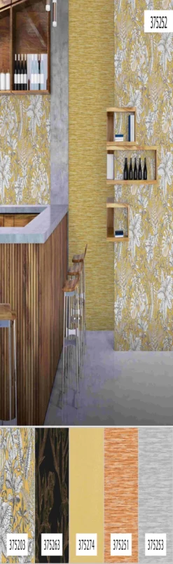 A.S. Creation Daniel Hechter 6 | 375252 | Papier Peint Intissé Vintage | 0.53 M X 10.05 M | Jaune -Maison Décorer Magasin 375252 8 scaled