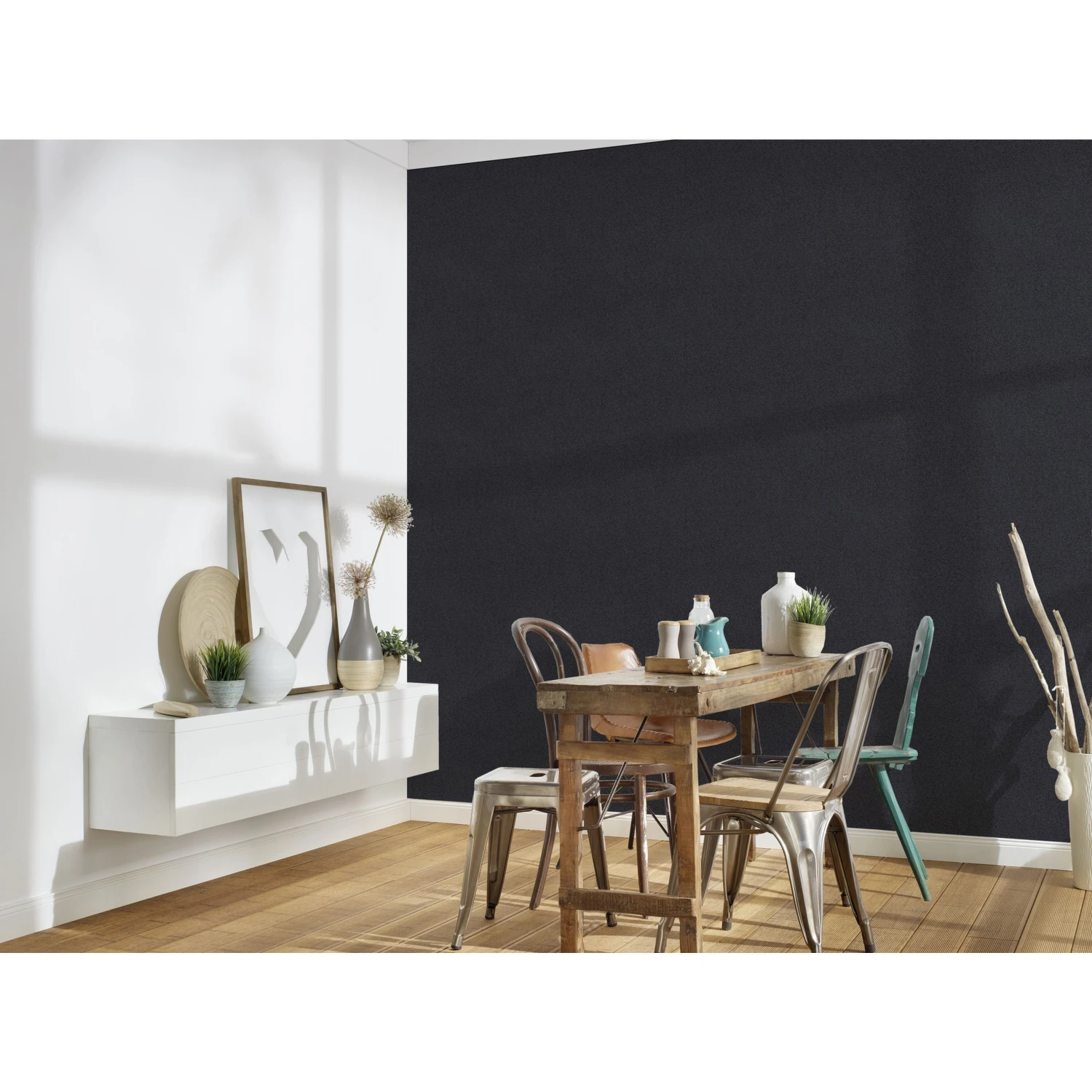 A.S. Creation New Elegance | 375554 | Papier Peint Intissé Uni | 0.53 M X 10.05 M | Noir 4 A.S. Creation New Elegance | 375554 | Papier Peint Intissé Uni | 0.53 M X 10.05 M | Noir – Image 4