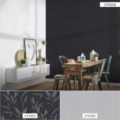 A.S. Creation New Elegance | 375554 | Papier Peint Intissé Uni | 0.53 M X 10.05 M | Noir 9 A.S. Creation New Elegance | 375554 | Papier Peint Intissé Uni | 0.53 M X 10.05 M | Noir -Maison Décorer Magasin 375554 5