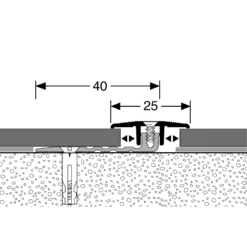 Küberit 378 PPS-Champion Star 4.0 | Profilé De Rattrapage Vinyle | Largeur:25 Mm | Hauteur:4-9.5 Mm
