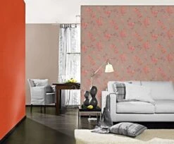Rasch Florentine | 448566 | Papier Peint Intissé Uni | 0.53 M X 10.05 M | Marron -Maison Décorer Magasin 448566rb