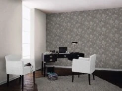 Rasch Florentine | 448610 | Papier Peint Intissé Uni | 0.53 M X 10.05 M | Gris -Maison Décorer Magasin 448610rb