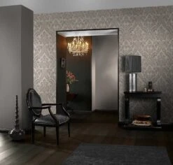 Rasch Florentine | 448627 | Papier Peint Intissé Uni | 0.53 M X 10.05 M | Gris -Maison Décorer Magasin 448627rb