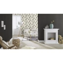 Rasch Club Botanique + Claas II | 531398 | Papier Peint Intissé Uni | 0.53 M X 10.05 M | Noir -Maison Décorer Magasin 531398 room 7