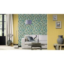 Rasch BARBARA Home Collection II | 537192 | Papier Peint Intissé Uni | 0.53 M X 10.05 M | Jaune -Maison Décorer Magasin 537192 room 5