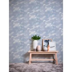 A.S. Creation Il Decoro | 560414 | Papier Peint Animaux Papier | 0.53 M X 10.05 M | Bleu -Maison Décorer Magasin 560414 3