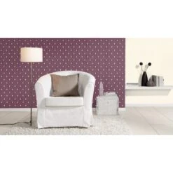 Rasch Denzo II | 607727 | Papier Peint Intissé Uni | 0.53 M X 10.05 M | écru -Maison Décorer Magasin 607727 room 3