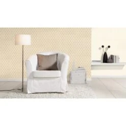 Rasch Denzo II | 607727 | Papier Peint Intissé Uni | 0.53 M X 10.05 M | écru -Maison Décorer Magasin 607727 room 6