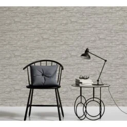 A.S. Creation Elements | 707116 | Papier Peint Intissé Pierre Brique | 0.53 M X 10.05 M | Gris -Maison Décorer Magasin 707116 4