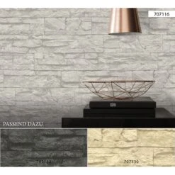 A.S. Creation Elements | 707116 | Papier Peint Intissé Pierre Brique | 0.53 M X 10.05 M | Gris -Maison Décorer Magasin 707116 8