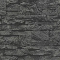 A.S. Creation Elements | 707123 | Papier Peint Intissé Pierre Brique | 0.53 M X 10.05 M | Gris