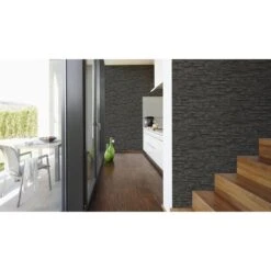 A.S. Creation Elements | 707123 | Papier Peint Intissé Pierre Brique | 0.53 M X 10.05 M | Gris -Maison Décorer Magasin 707123 6