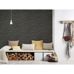 A.S. Creation Elements | 707123 | Papier Peint Intissé Pierre Brique | 0.53 M X 10.05 M | Gris -Maison Décorer Magasin 707123 8