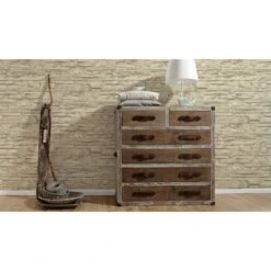 A.S. Creation Elements | 707130 | Papier Peint Intissé Pierre Brique | 0.53 M X 10.05 M | Beige -Maison Décorer Magasin 707130 4