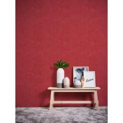 A.S. Creation Il Decoro | 758453 | Papier Peint Papier Uni | 0.53 M X 10.05 M | Rouge -Maison Décorer Magasin 758453 5